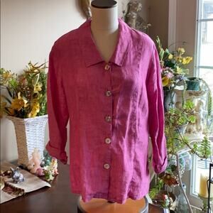 Two Star Dog M pink linen top